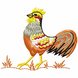 Chickens And Roosters Embroidery Design 11 Chickens And Roosters Embroidery Design 11